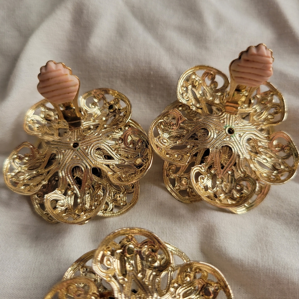 VTG Sara Coventry Demi-Parure "Fashion Flower" Set - Picture 9 of 12